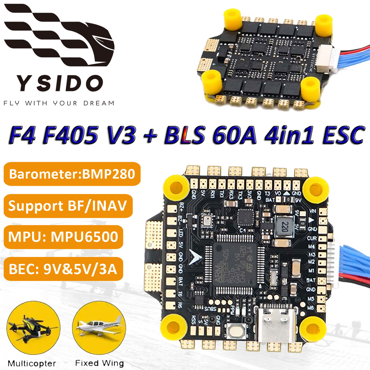 Rc Plane Hobby Zone - F405 V3 Pengendali Penerbangan Modul Kontrol