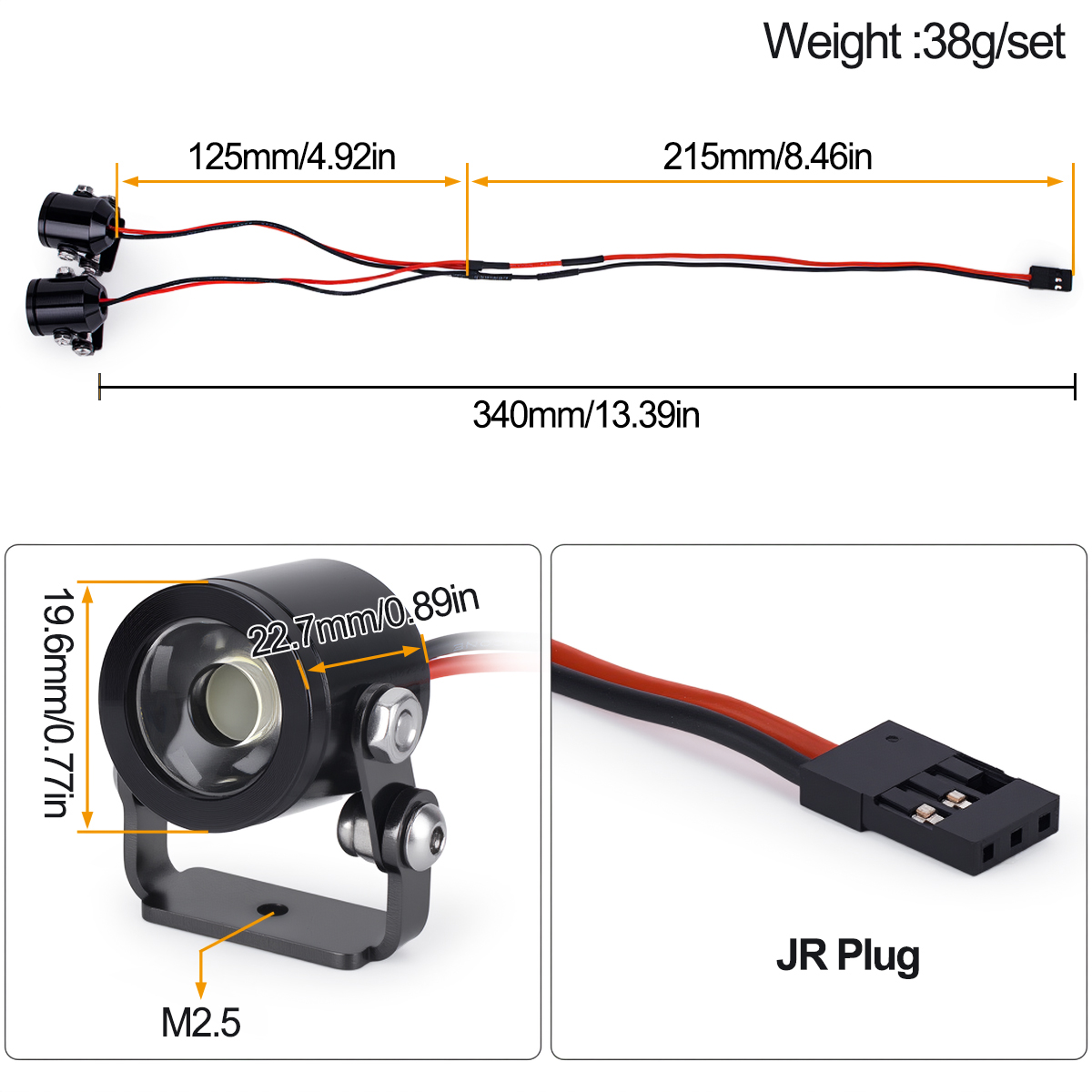 Lampu LED Mobil RC Lampu Sorot - Rc Hobby Horizon ulasan dan harga