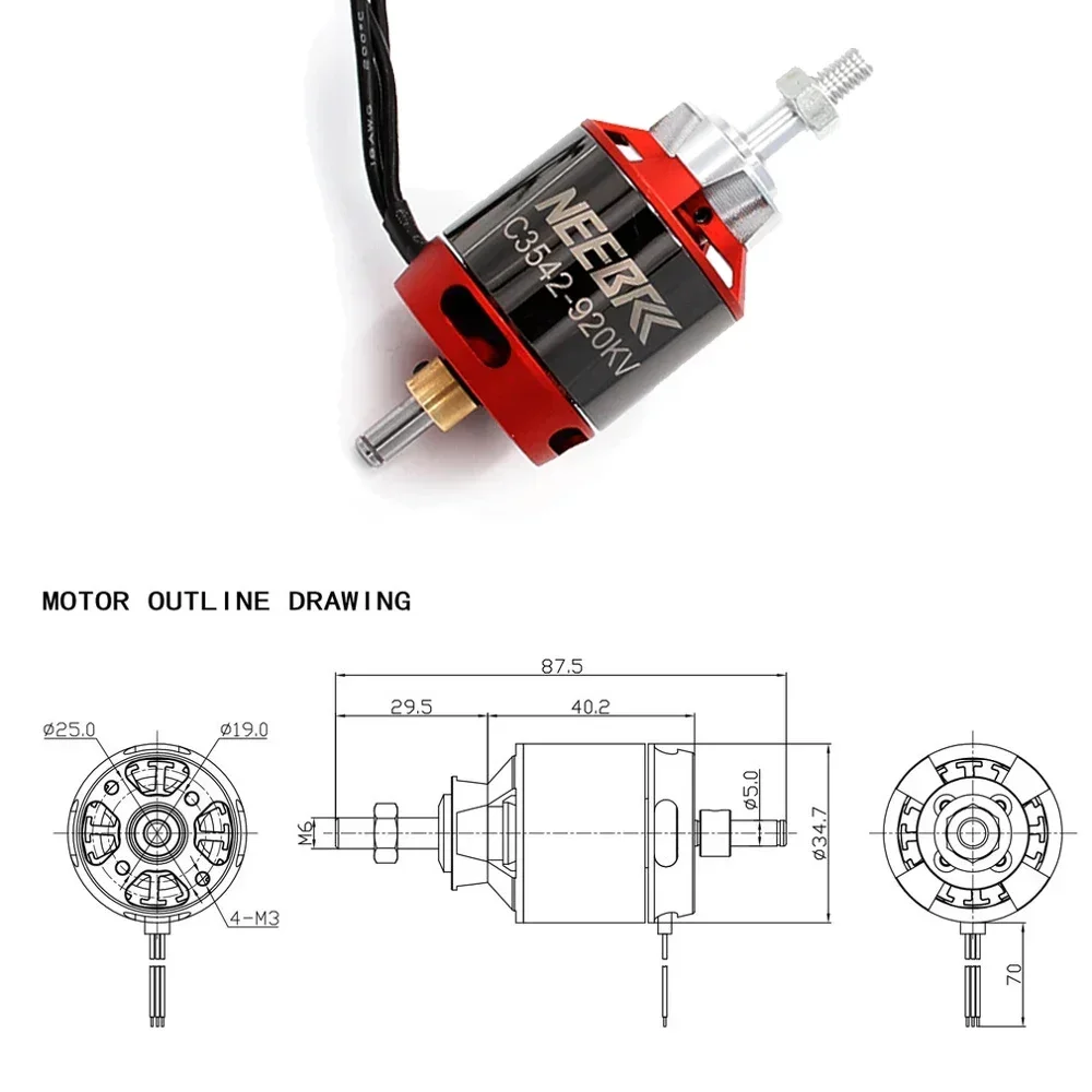 1/2/4 Buah 3542 920KV 1400KV M - Rc Plane Hobby Zone ulasan dan harga